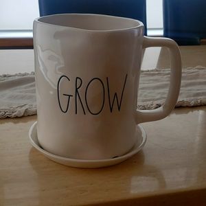 Rae Dunn "Grow" Flower Pot